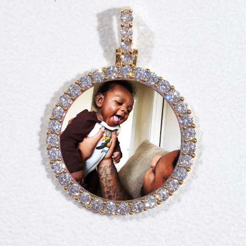 3D CIRCLE CUSTOM PICTURE PENDANT SMALL SIZE