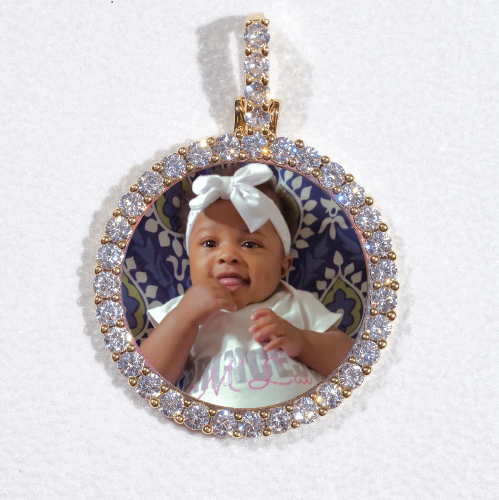 3D CIRCLE CUSTOM PICTURE PENDANT SMALL SIZE