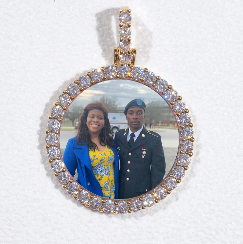 3D CIRCLE CUSTOM PICTURE PENDANT SMALL SIZE