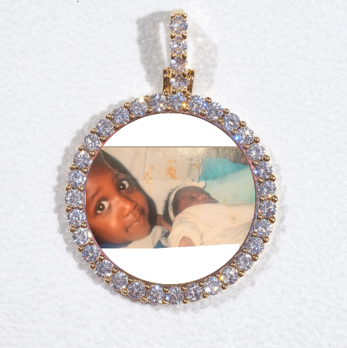 3D CIRCLE CUSTOM PICTURE PENDANT SMALL SIZE