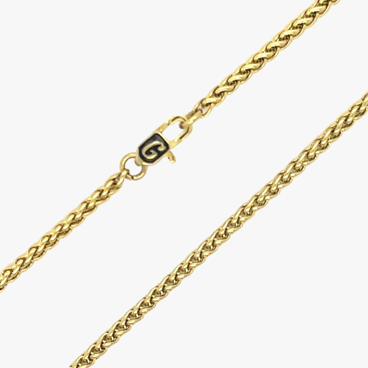 2mm Palm Chain in Yellow Gold