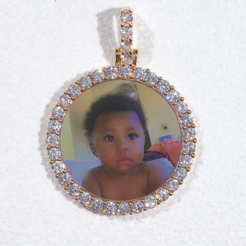 3D CIRCLE CUSTOM PICTURE PENDANT SMALL SIZE