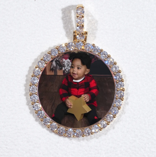 3D CIRCLE CUSTOM PICTURE PENDANT SMALL SIZE