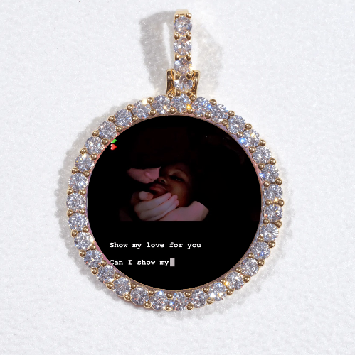 3D CIRCLE CUSTOM PICTURE PENDANT SMALL SIZE