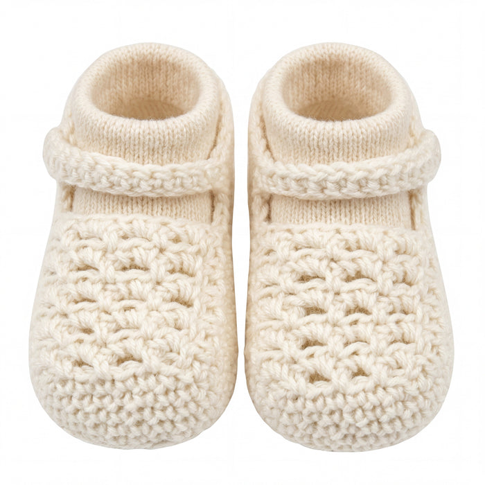 Girls Shoes Knitted One Size β view 6 β handcrafted in Spain β AGΓ Baby