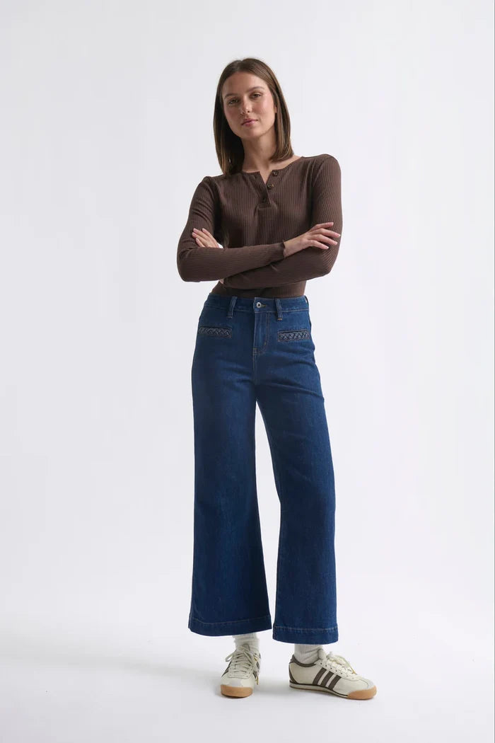 Kireina - Freya Jean Plait Pocket - Palisade Blue - KWN260026