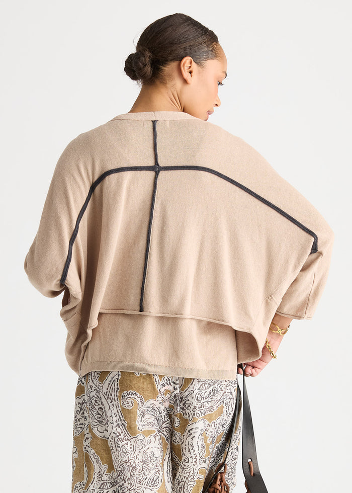 Ld + Co - Offset Cardigan - Natural