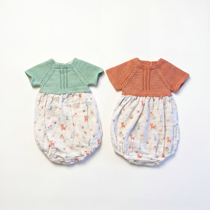 Light Green Printed Romper β AGΓ Baby Spanish baby clothes