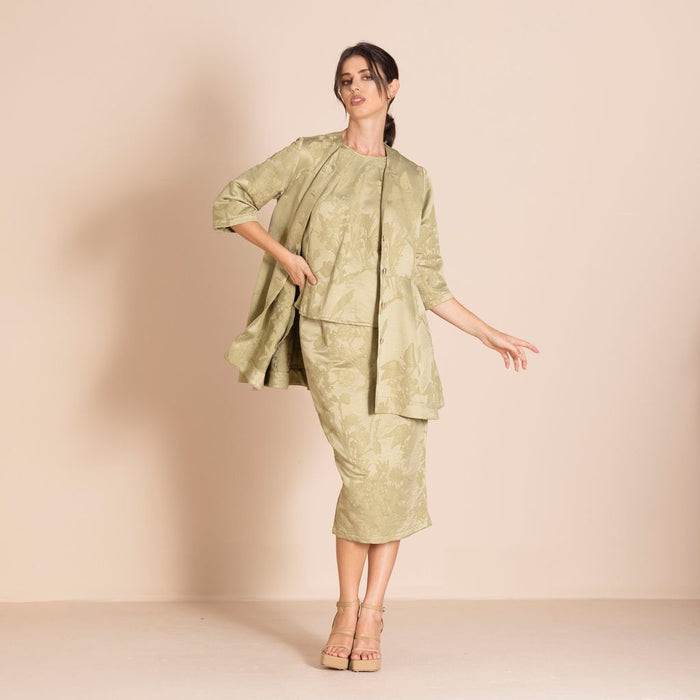 Megan Salmon - Cowslip Monroe Skirt - Pistachio - M7602