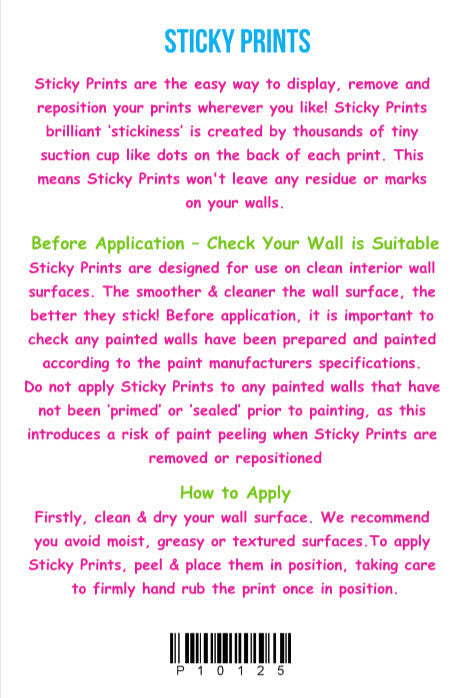 12x18" (30.5x45.7cm) Sticky Print