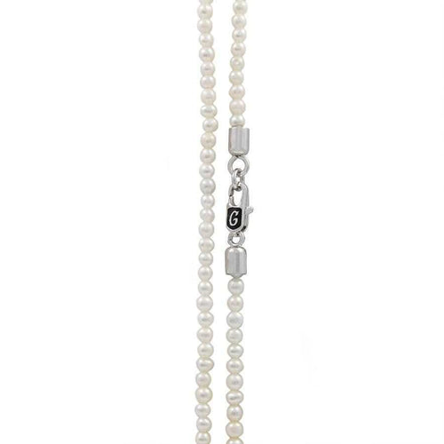 14" 3mm White Pearl Necklace