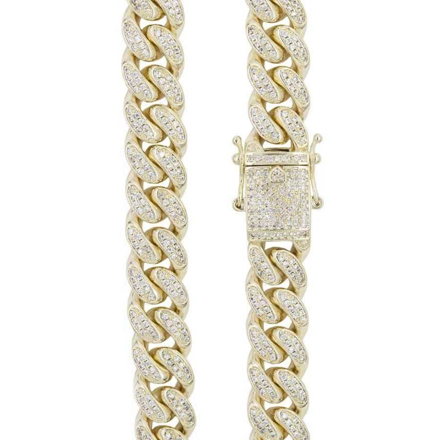 18" 12mm Diamond Cuban Link
