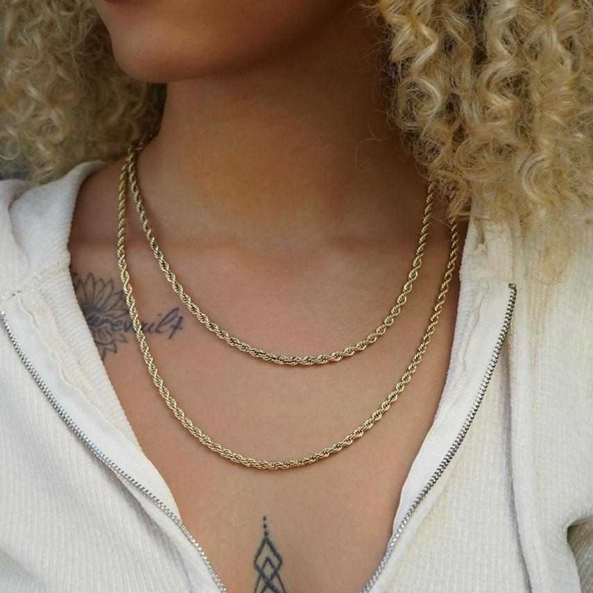 18k Vermeil Rope Necklace - 4mm