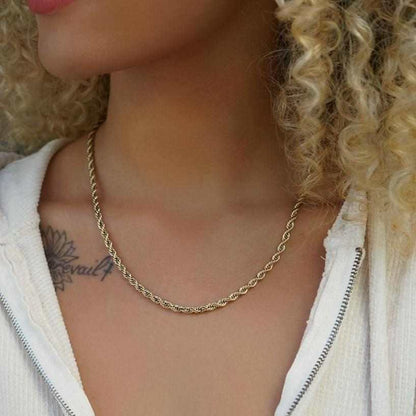 18k Vermeil Rope Necklace - 4mm