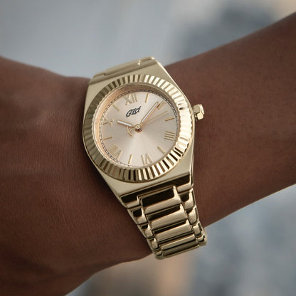36MM Fluted Bezel Alpha Era in Yellow Gold