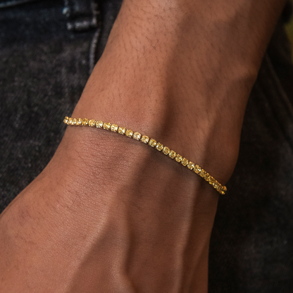 Canary Micro Tennis Bracelet in Yellow Gold