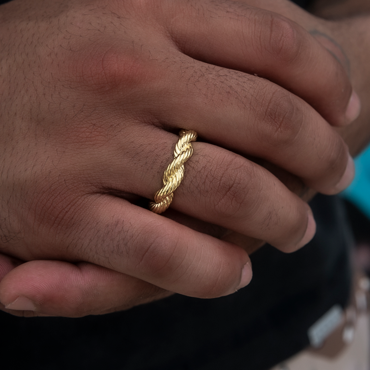 6MM Rope Ring in Yellow Gold