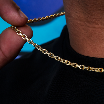 Box Chain + Micro Iced Pink Heart Pendant