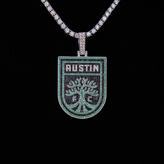 Austin FC Official MLS Logo Pendant in White Gold
