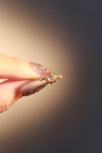 18K Real Gold Plated White Starlight Sun Ring