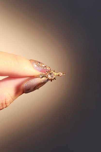 18K Real Gold Plated White Starlight Sun Ring