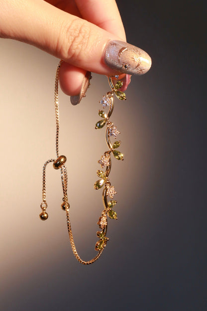 14K Real Gold Plated Verdant Vines Bracelet