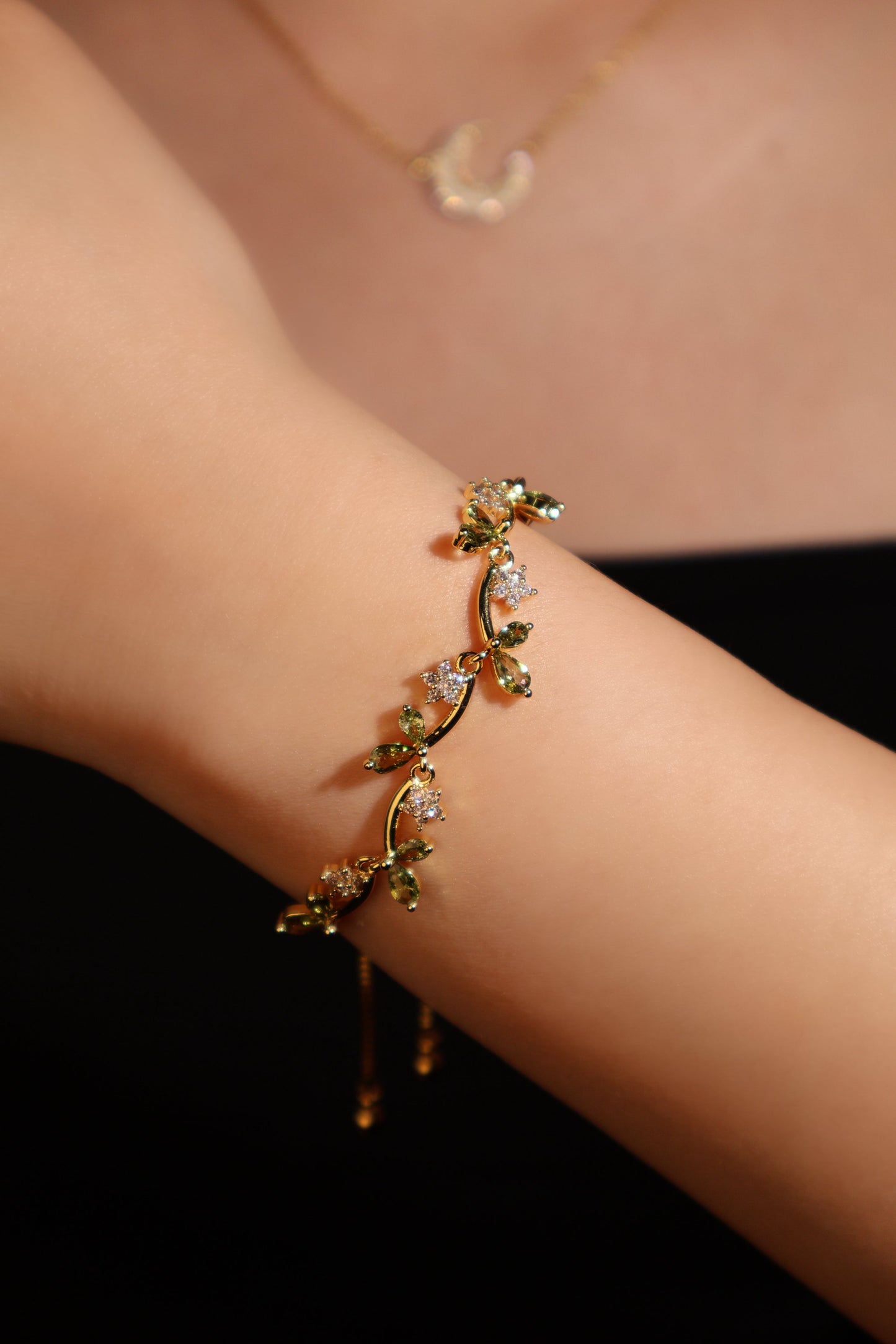 14K Real Gold Plated Verdant Vines Bracelet