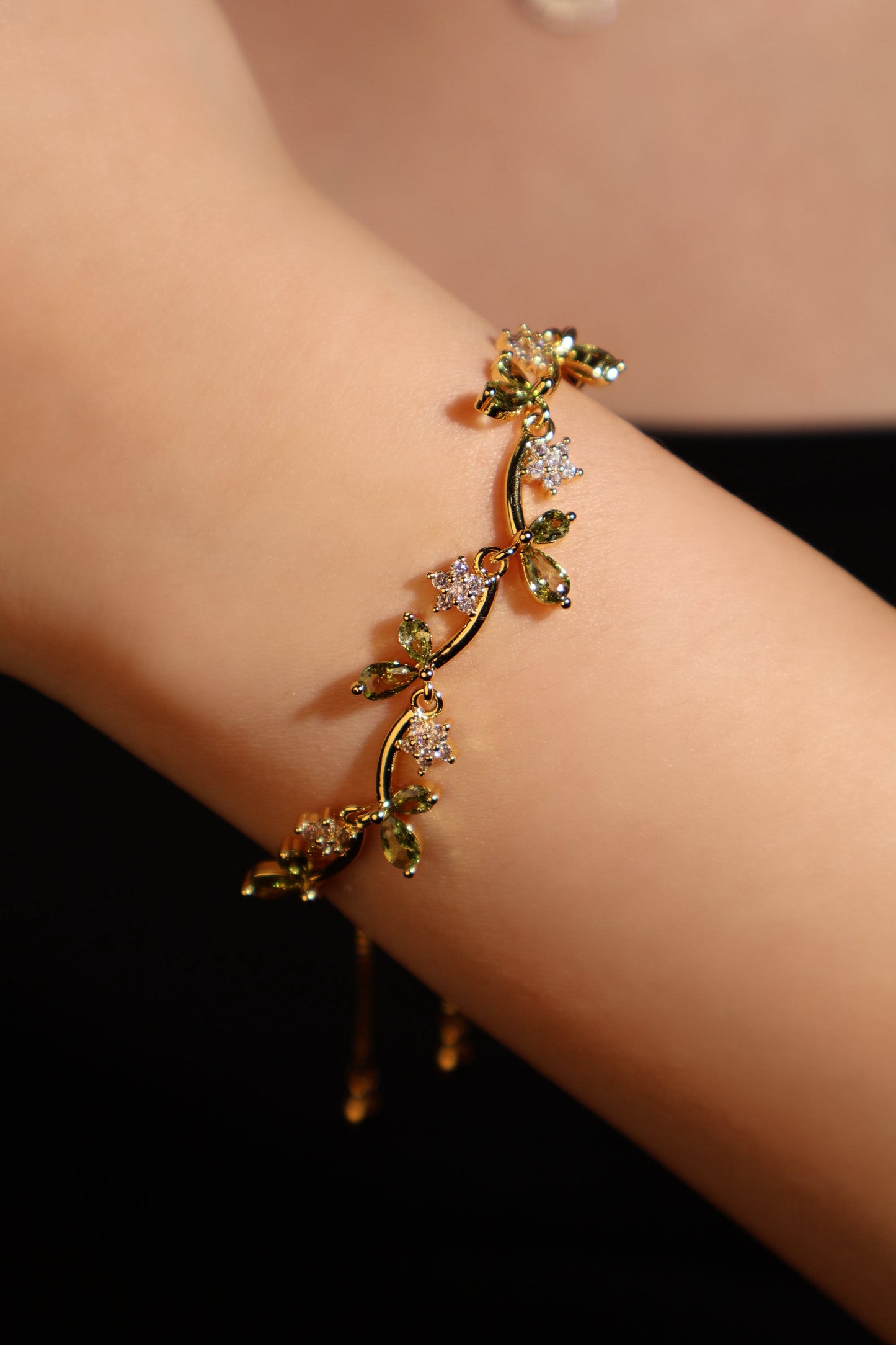 14K Real Gold Plated Verdant Vines Bracelet
