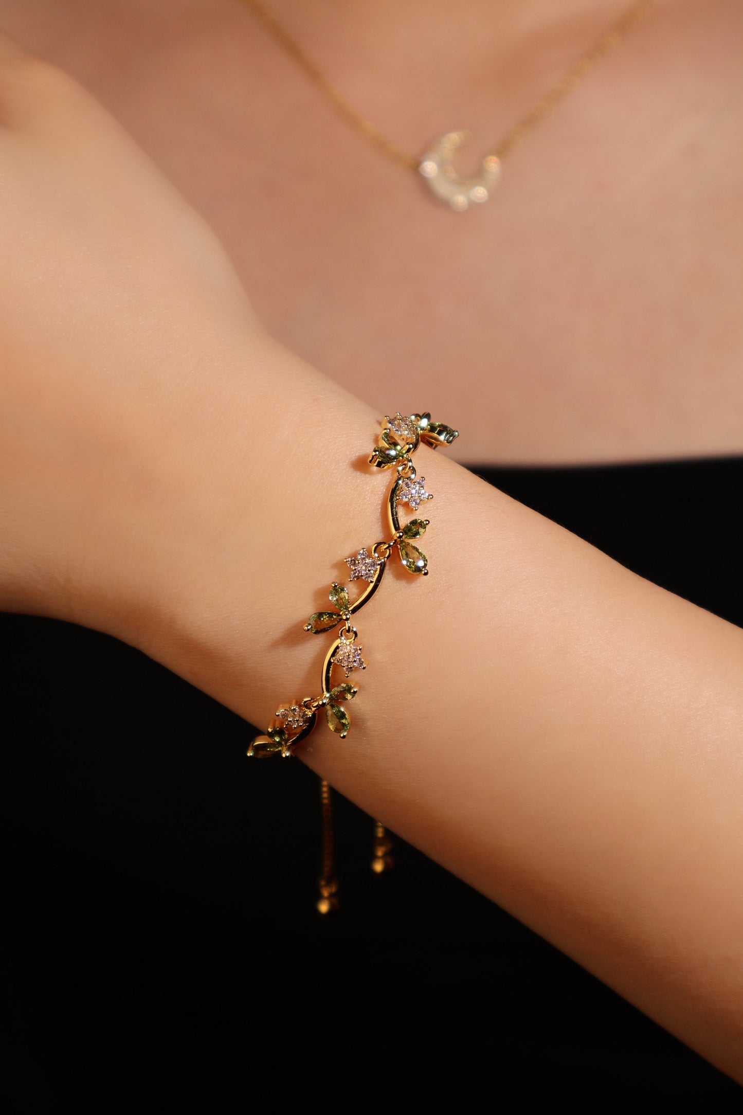 14K Real Gold Plated Verdant Vines Bracelet