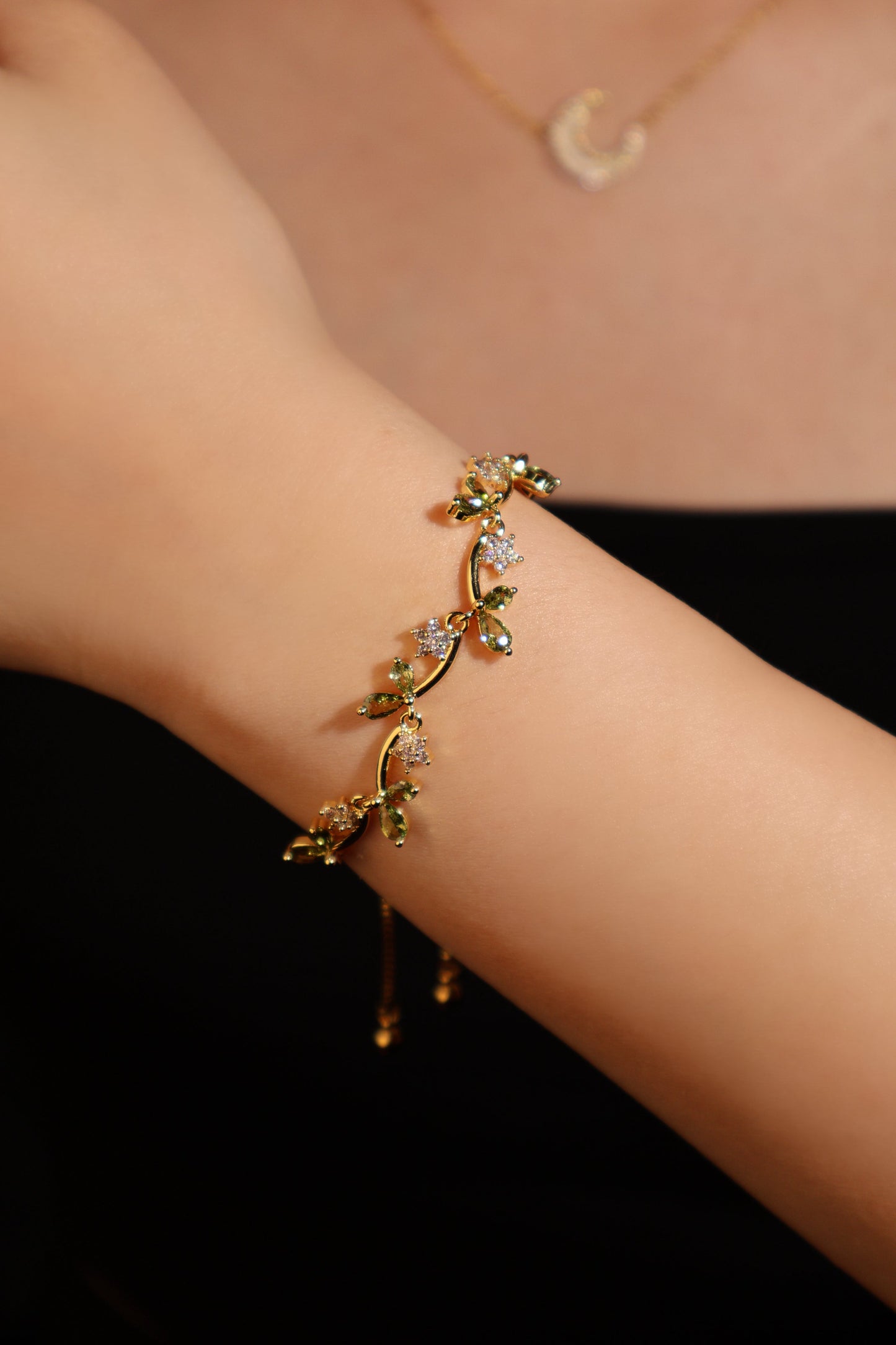 14K Real Gold Plated Verdant Vines Bracelet