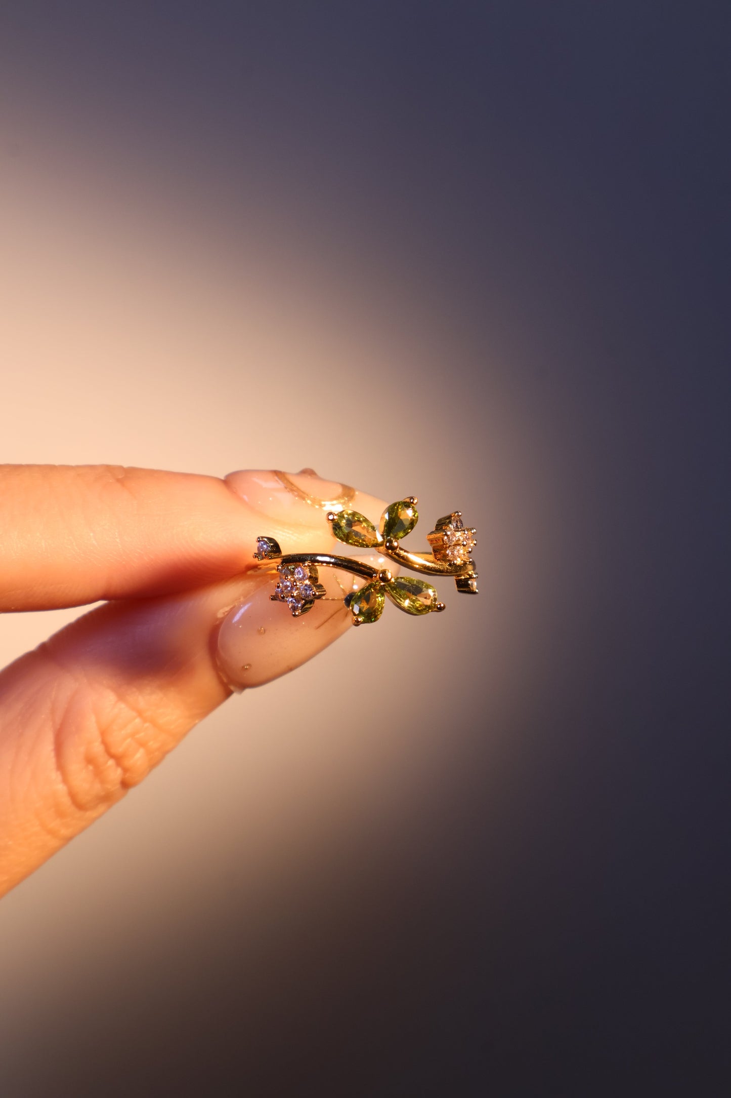 14K Real Gold Plated Verdant Vines Ring
