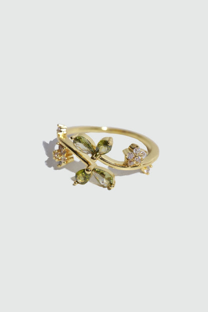 14K Real Gold Plated Verdant Vines Ring