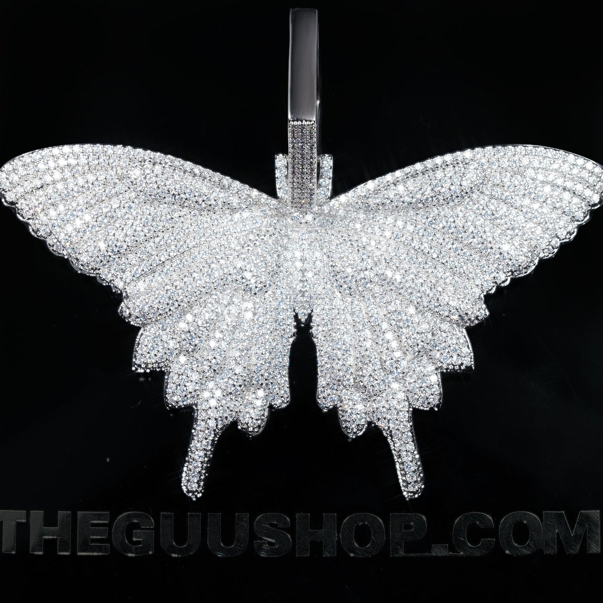 18K Gold-Plated Micro-inlay AAA CZ Butterfly Pendant Necklace