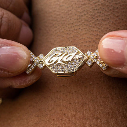 Cloister Link Chain + Iced Ball Chain Bundle in Yellow Gold