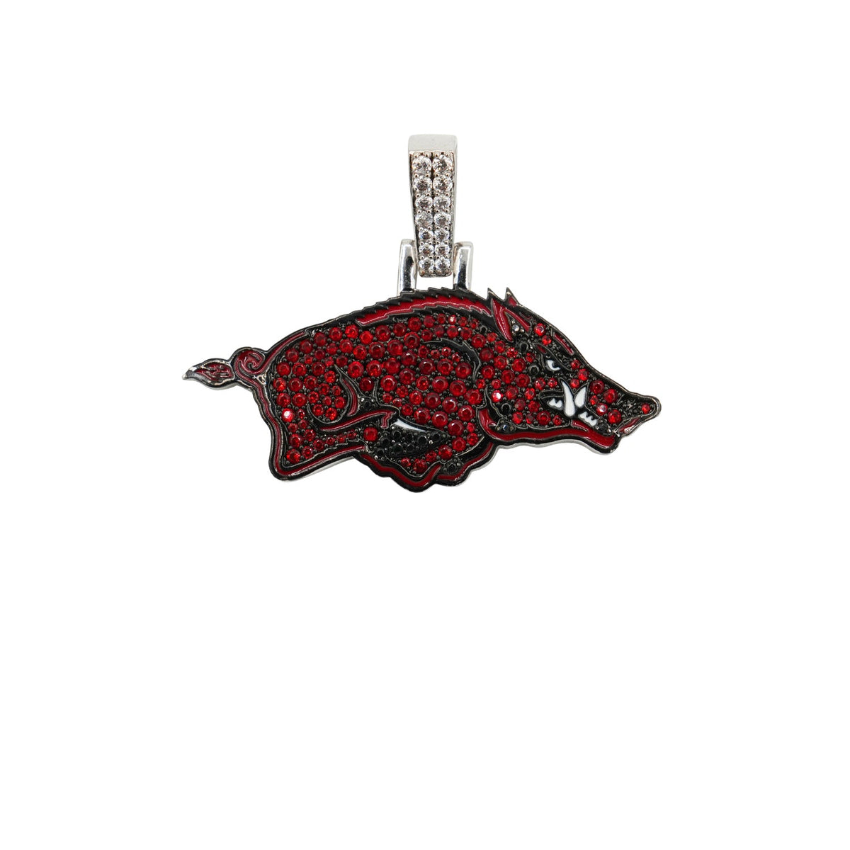 Arkansas Razorbacks Logo in White Gold
