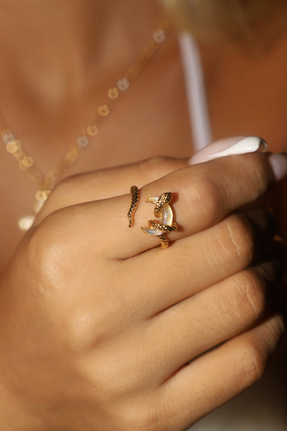 Starlight Moon Ring and Hand Chain Bundle