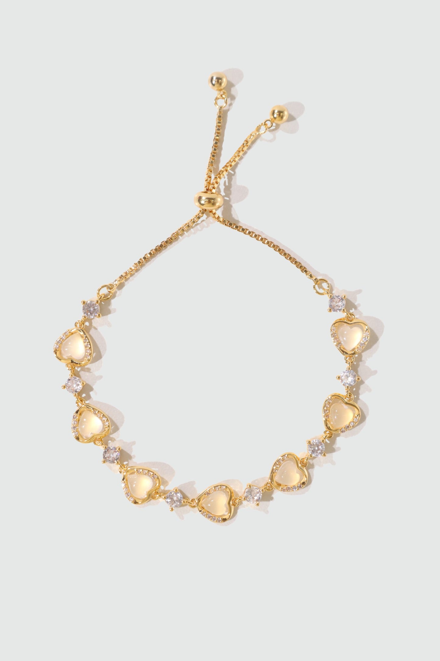 18K Real Gold Plated Moonlight Glowing Heart Bracelet
