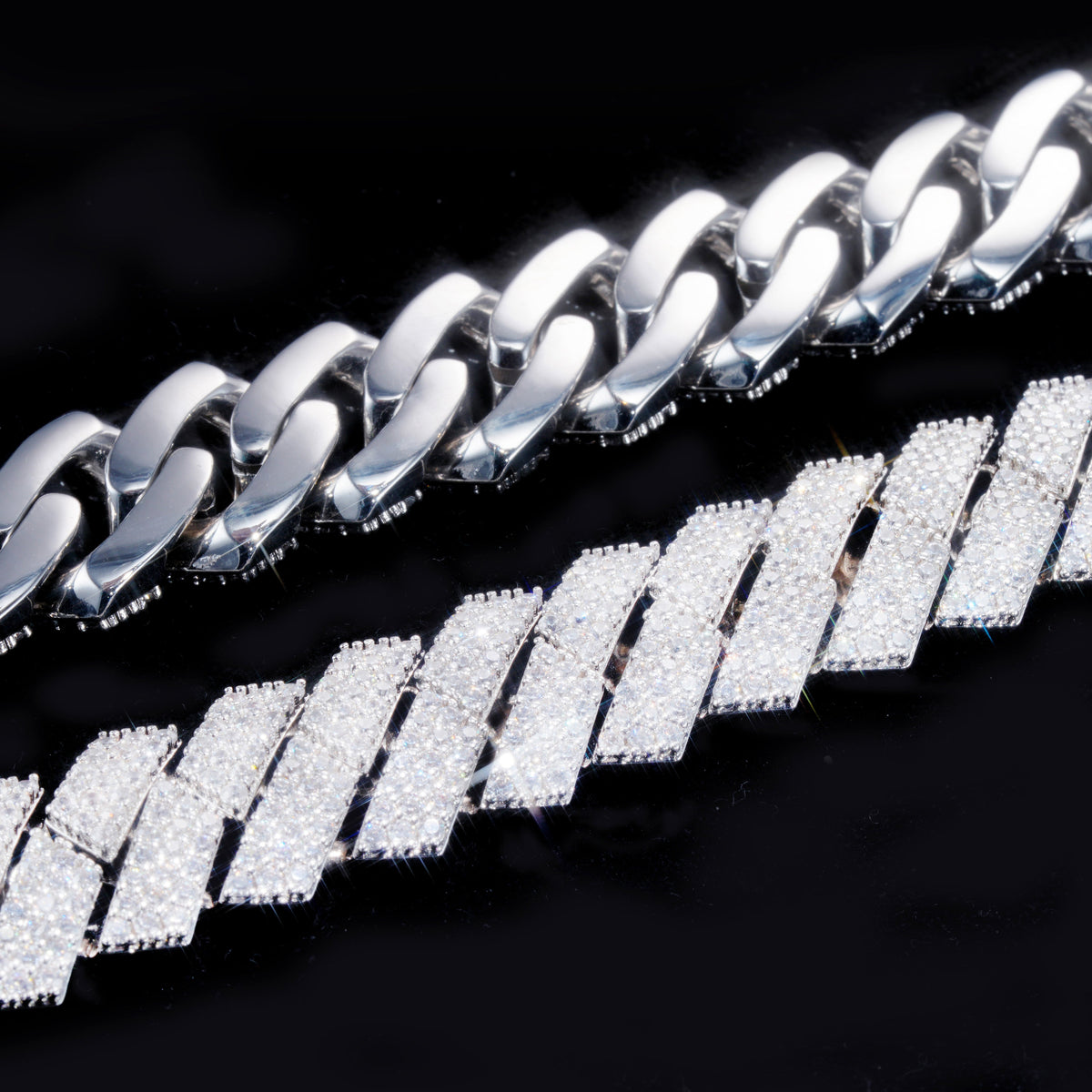 16MM 3-ROW CURVED CLASP PRONG CUBAN CHAIN