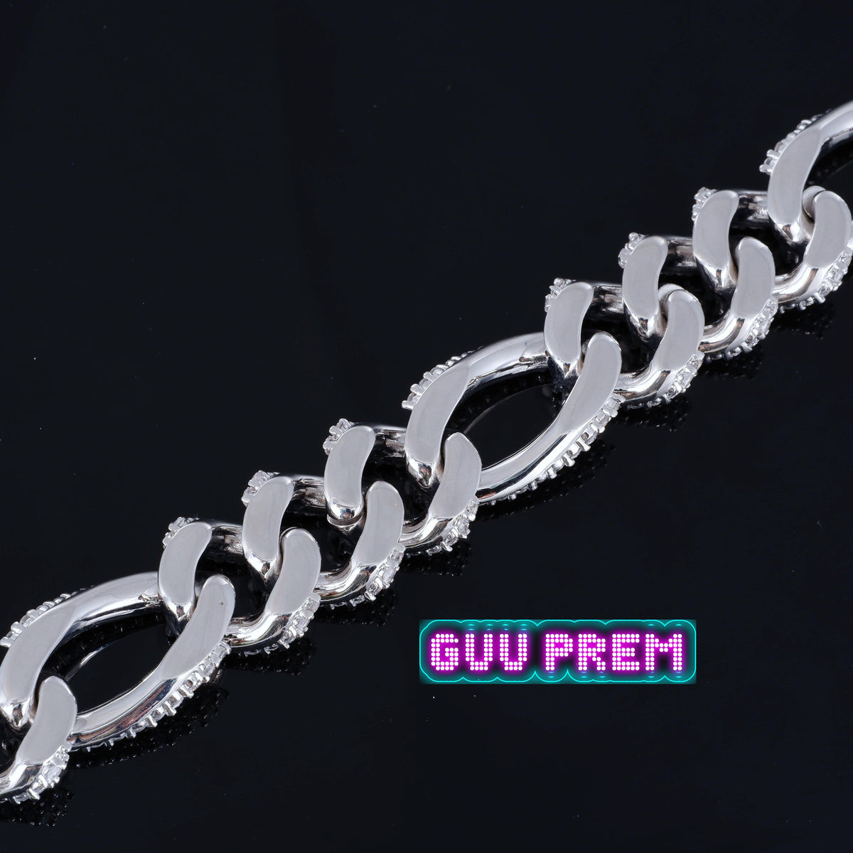 19mm Iced Figaro Bracelet