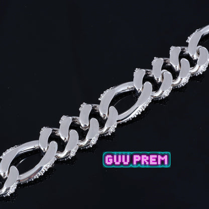 19mm Iced Figaro Bracelet