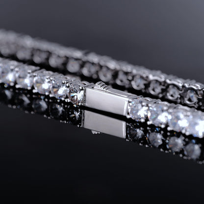 18k Gold-Plated  5mm AAA CZ Hip Hop Tennis Chain # Tennis Bracelet (Reward)