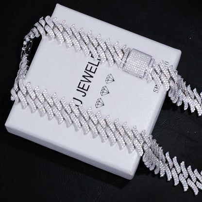 20mm Spiked Iced Cuban Chain