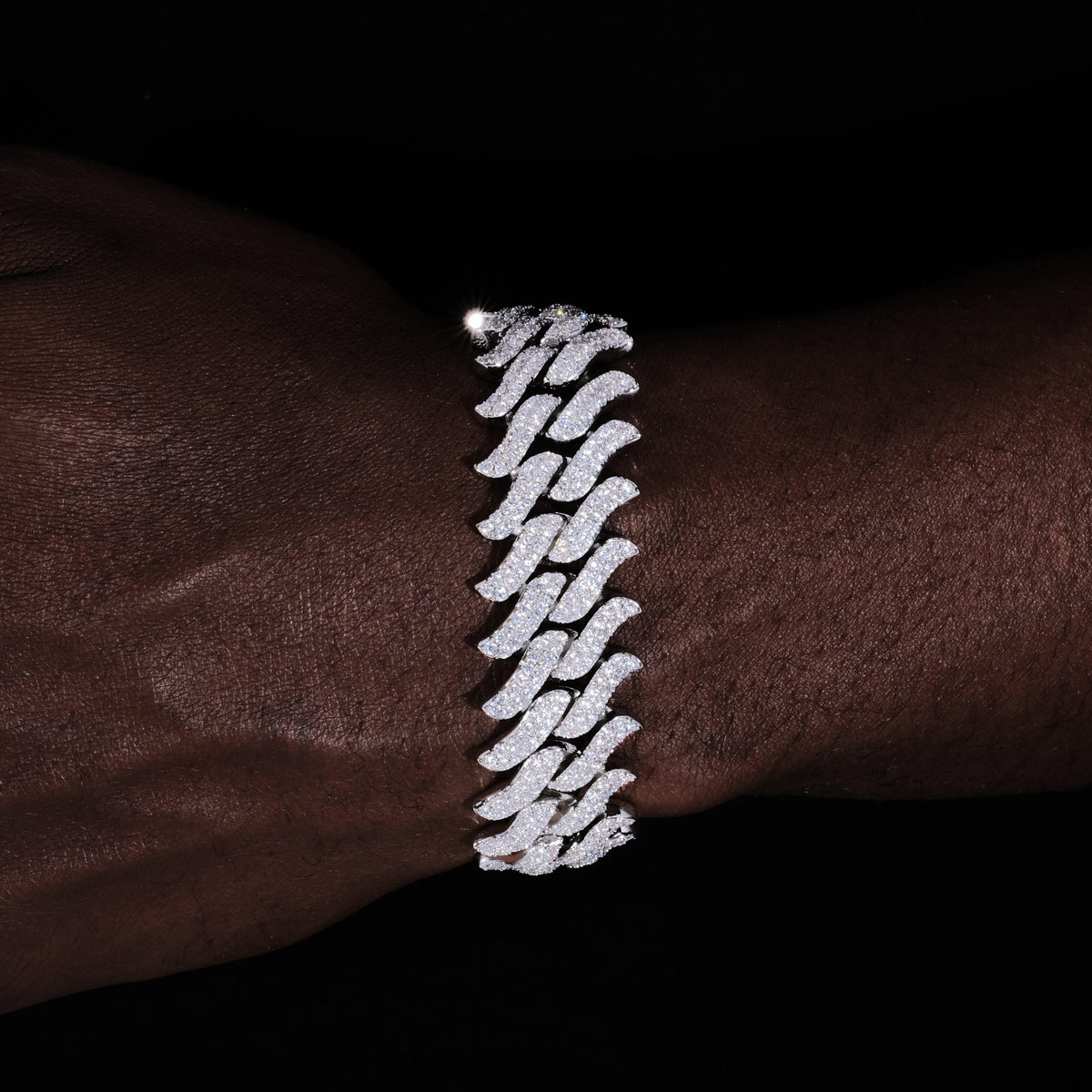20mm Spiked Iced Cuban Bracelet