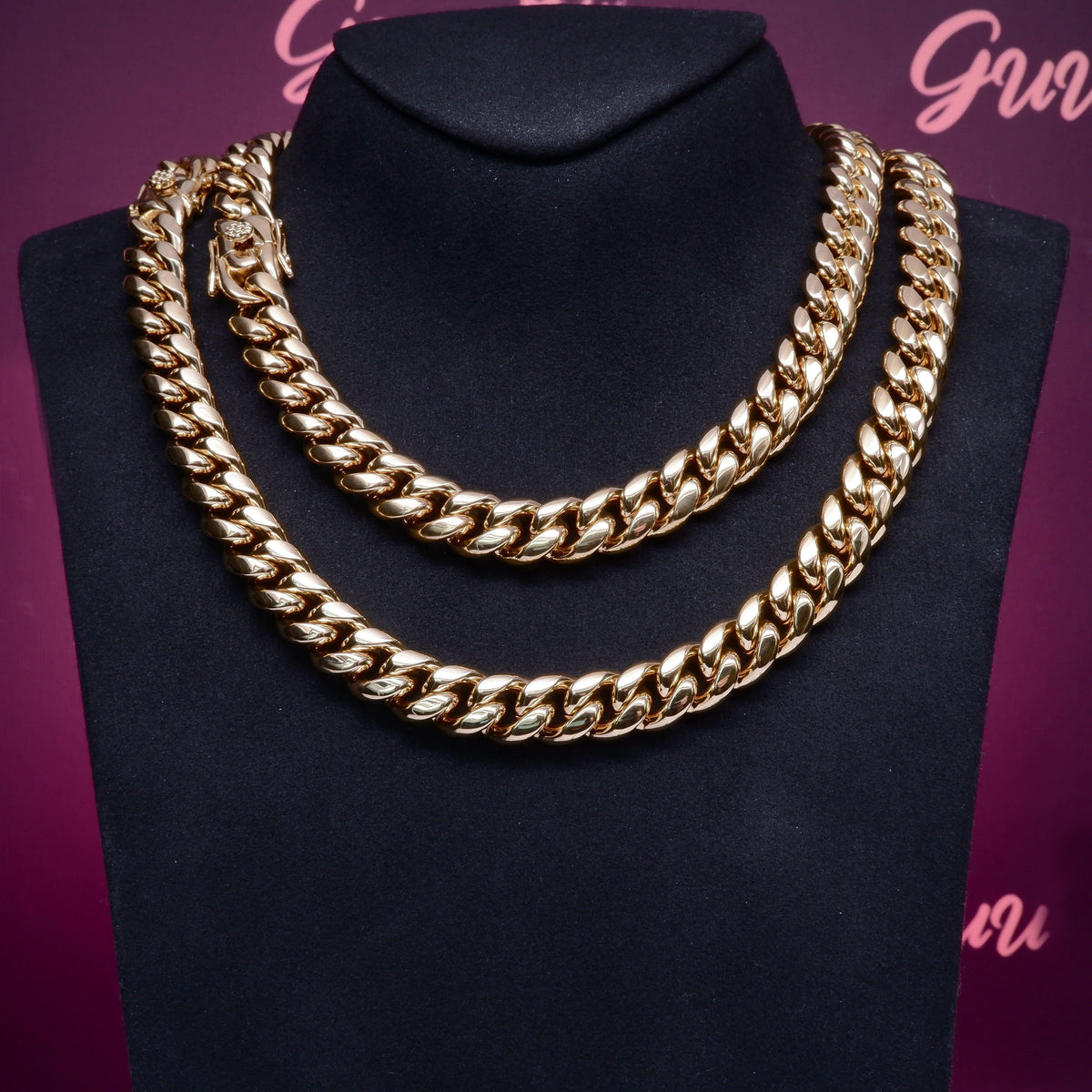 12mm 18K Gold-Plated Classic Miami Cuban Link