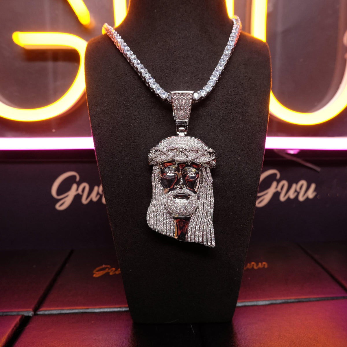 18K Gold-Plated AAA CZ Retro Jesus Pendant