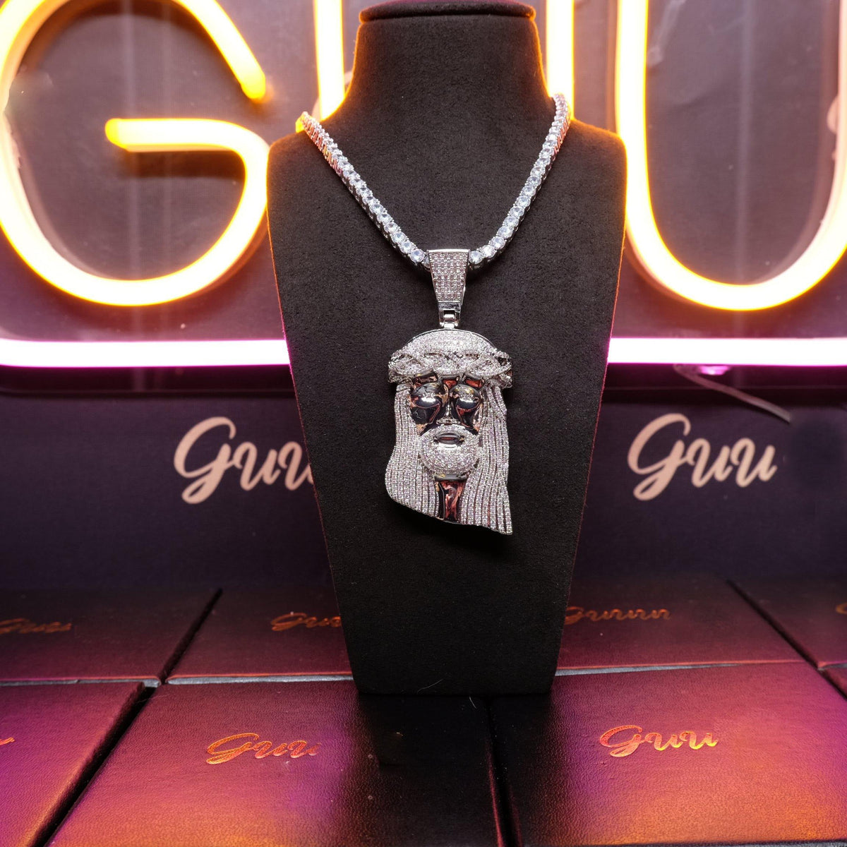 18K Gold-Plated AAA CZ Retro Jesus Pendant