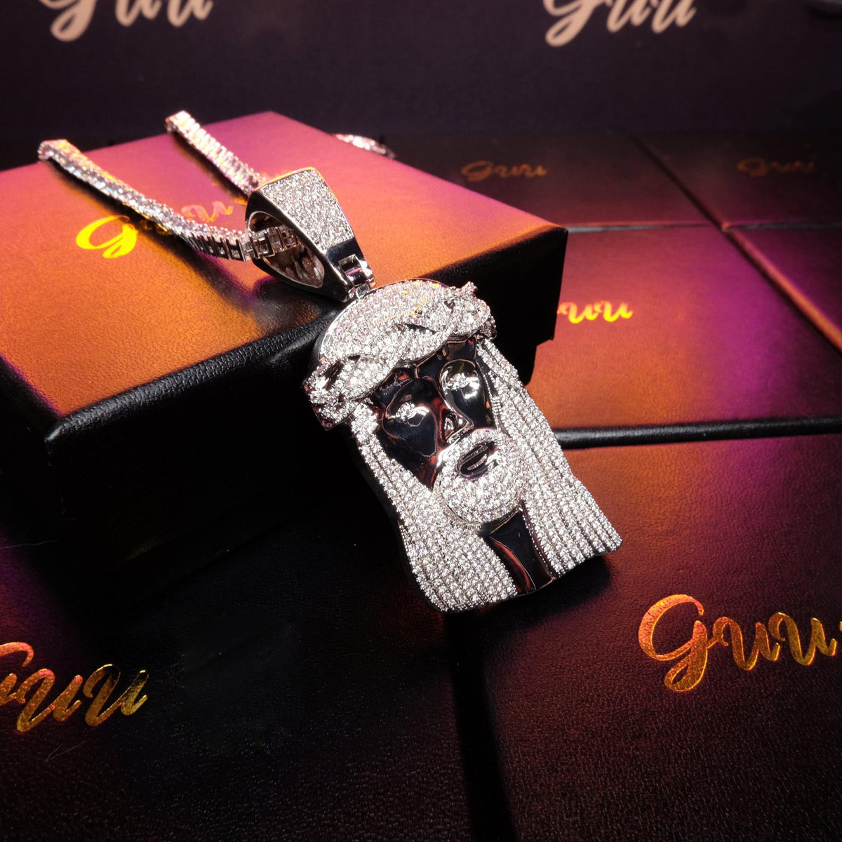 18K Gold-Plated AAA CZ Retro Jesus Pendant