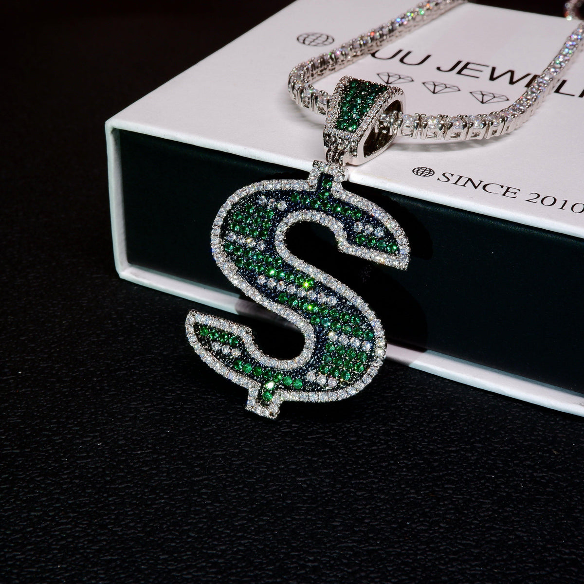 18K Gold-Plated BlingBling Dollar Charcter Symbol Necklace