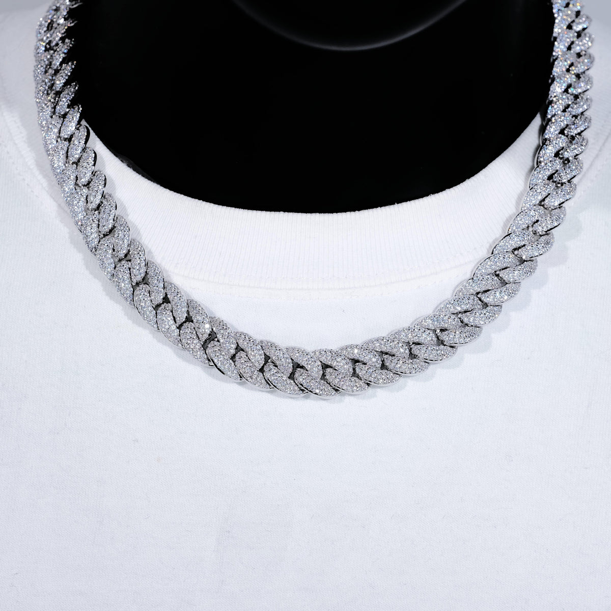 14mm 3-Row Bubble Iced Cuban Chain