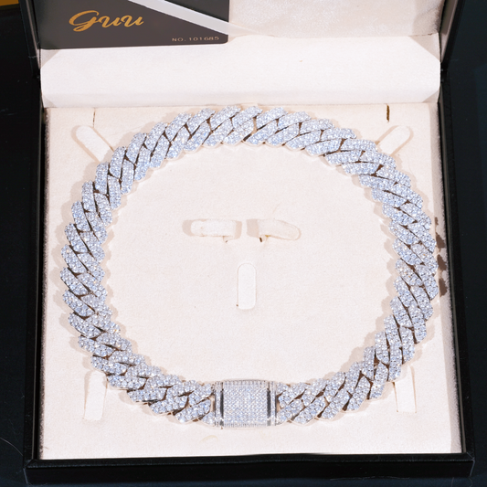 19mm 2-Row Iced Prong Cuban Chain (Reward)